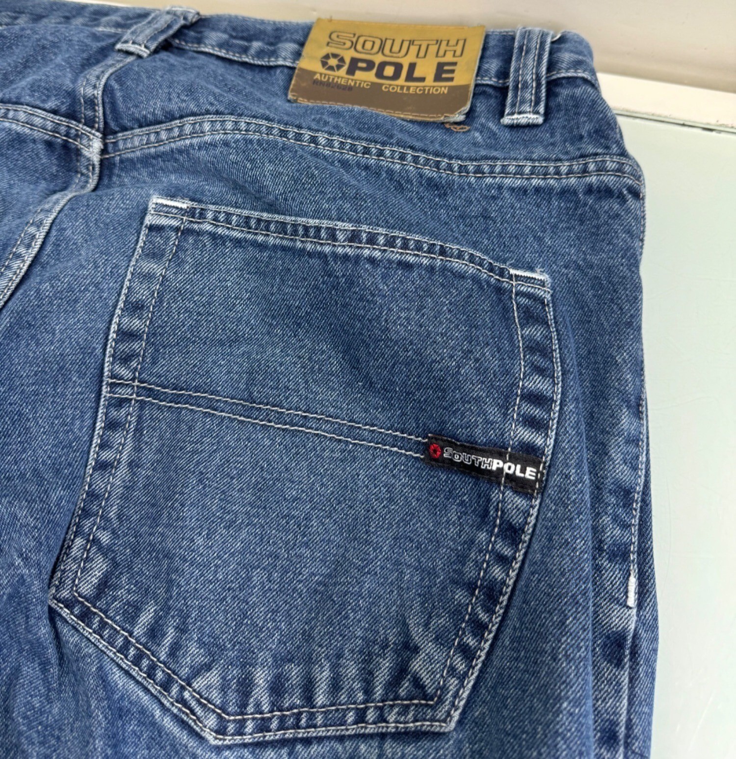 Vintage Southpole Men Jeans 34X32 Baggy Y2k 90s Skater Grunge Hip Hop JNCO Style