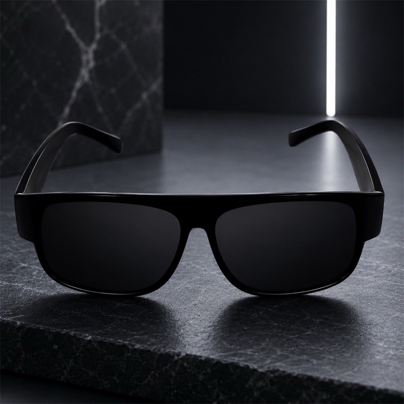 Eazy E Sunglasses Black Square Retro Hip Hop UV400 Street Style