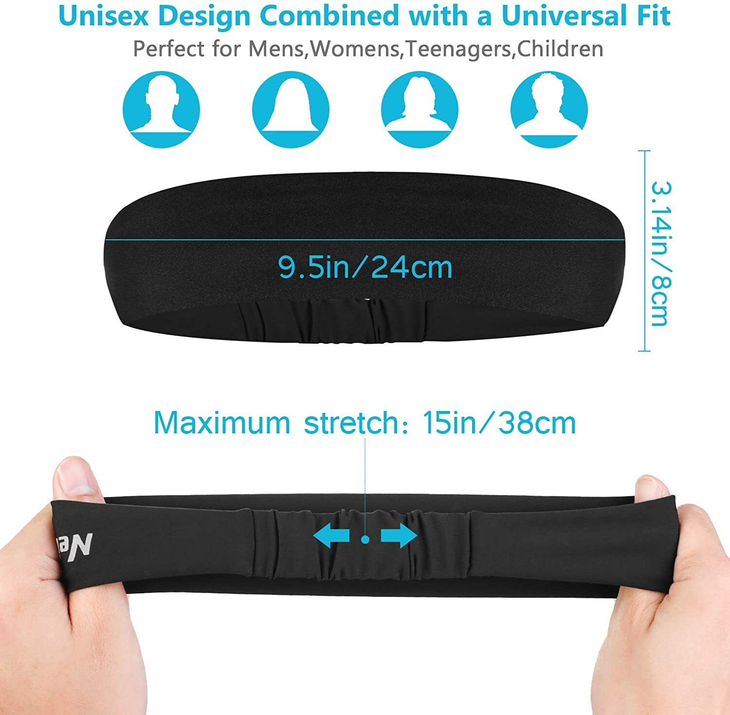 Sports Headband Fitness Sweat Bandage Hairband Tennis Yoga Absorb Sweat Headband
