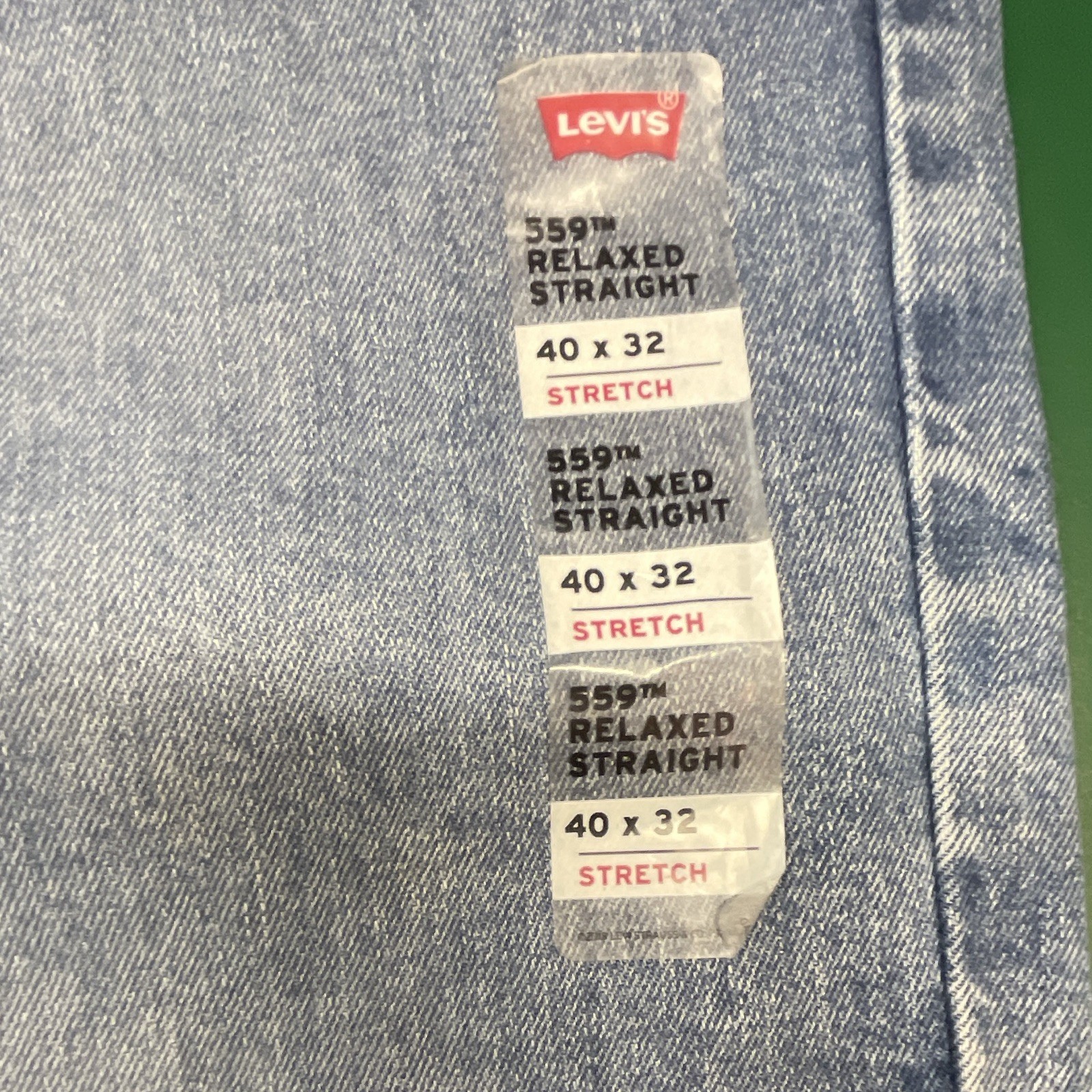Levi’s Relaxed Straight Stretch Denim Jeans Blue Light Wash Men’s 5-Pocket