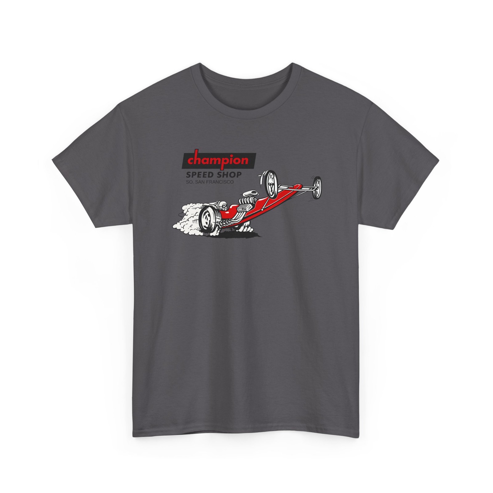 Champion Speed Shop Dragster Race Car Tee | Vintage Speed Shop Graphic T-Shirt
