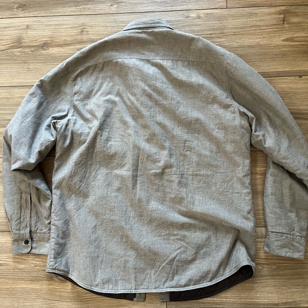 RVCA Light Gray Lined Button Down Shacket Men’s XL