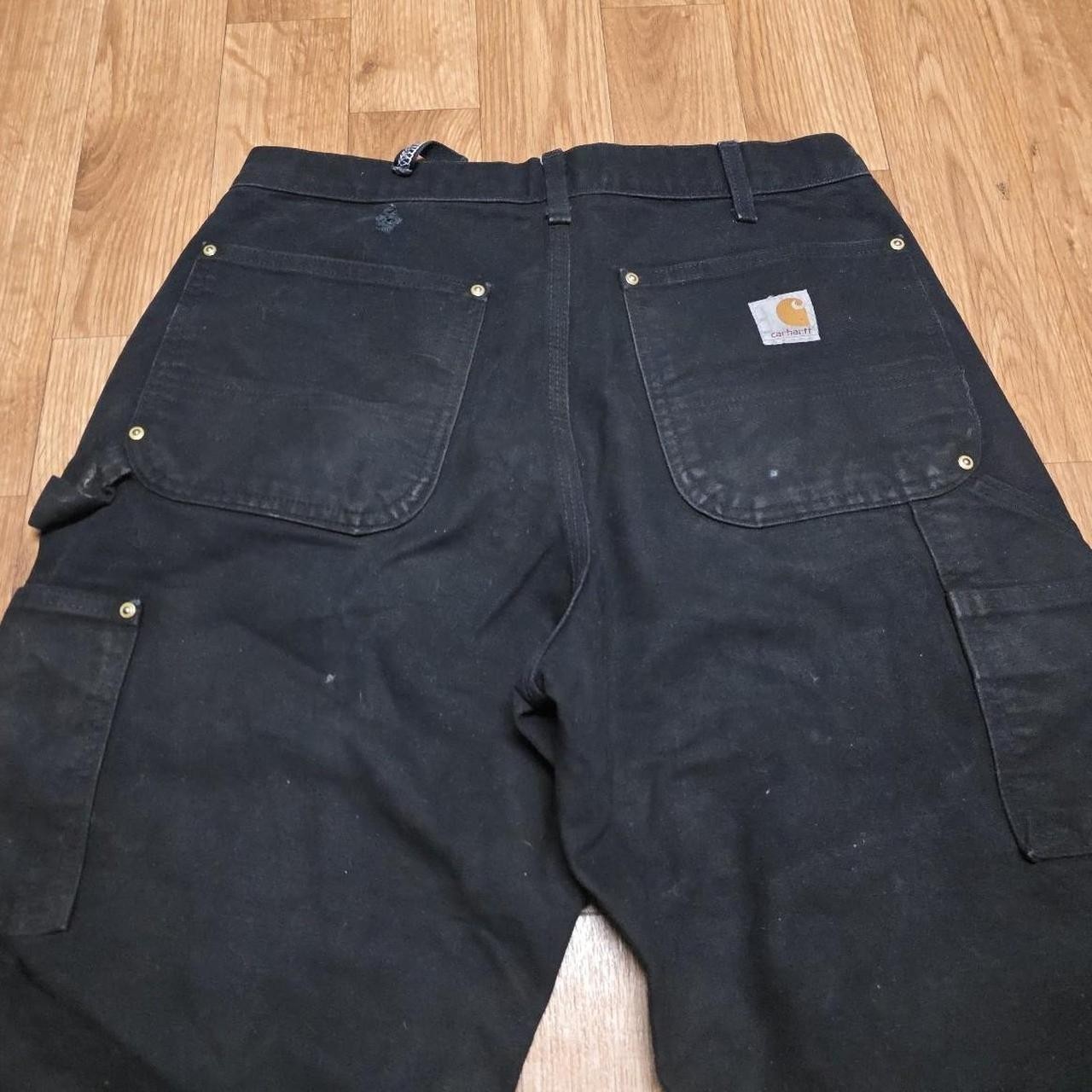 Carhartt Double Knee Carpenter Pants B01 BLK Size 32×30 Made in USA