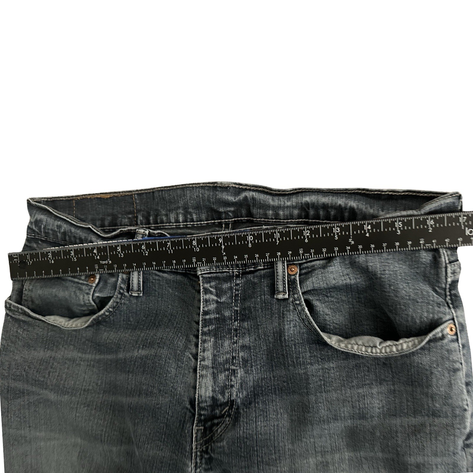 Levi’s 559 Jeans Relaxed Straight Fit Men’s 33×30 Navarro Blue Faded Distressed