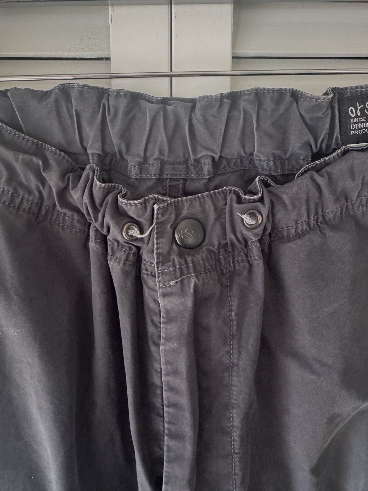 orslow Japan New Yorker Pants Typewriter Cloth Black 3 M Used No Drawcord