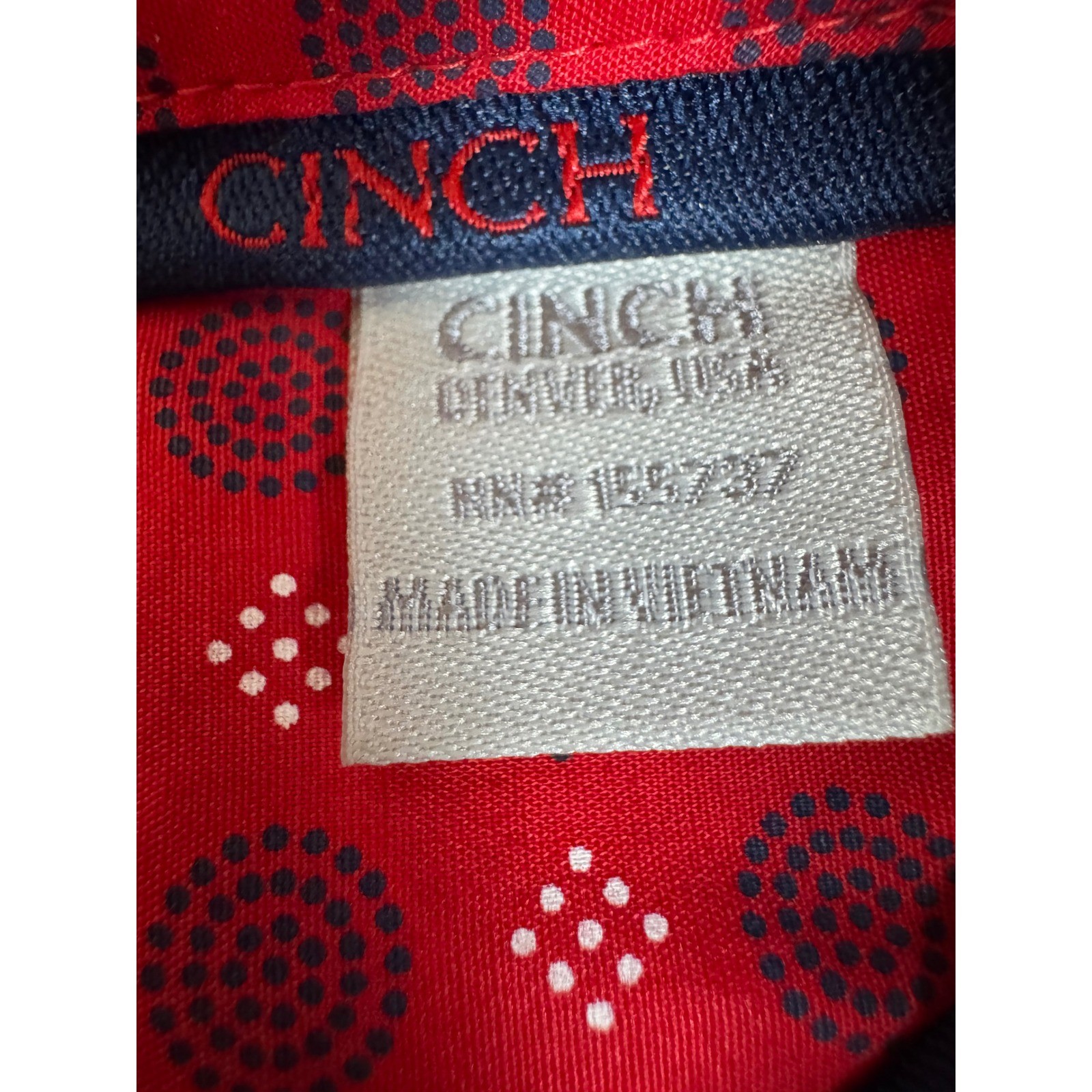 Cinch Mens Western Button Down Shirt Red Geometric Print MTW1105280 Large L