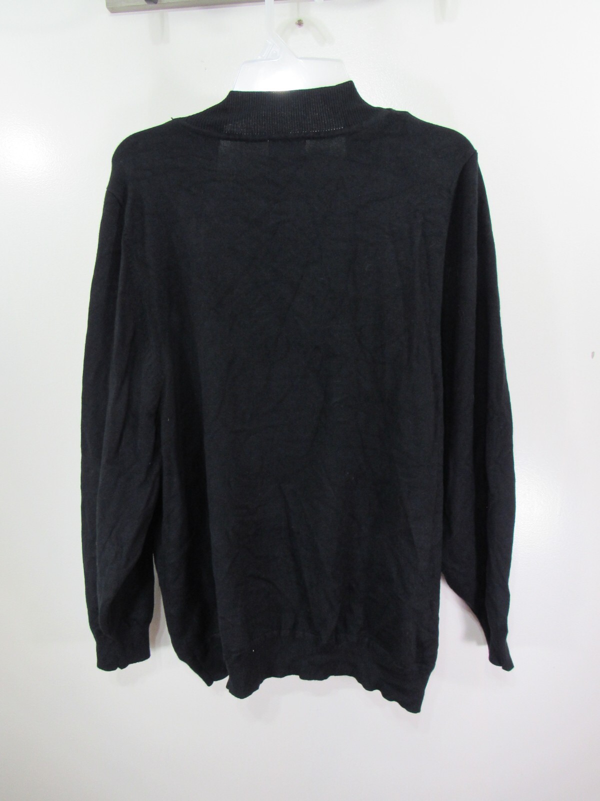 Melrose Chic Sweater Size 2X Black Open Front Long Sleeve