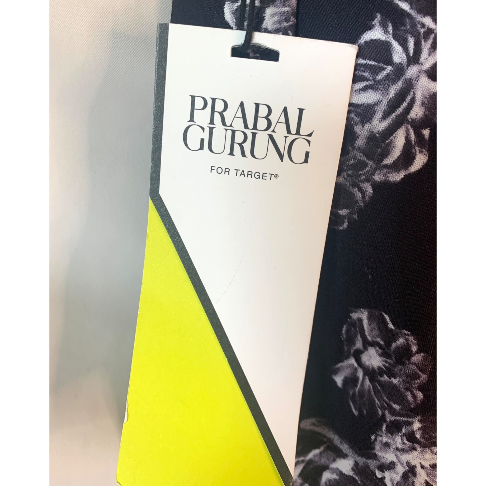 PRABAL GURUNG For Target Black + Gray Floral Mini-Length Skater Skirt NWT Size 4
