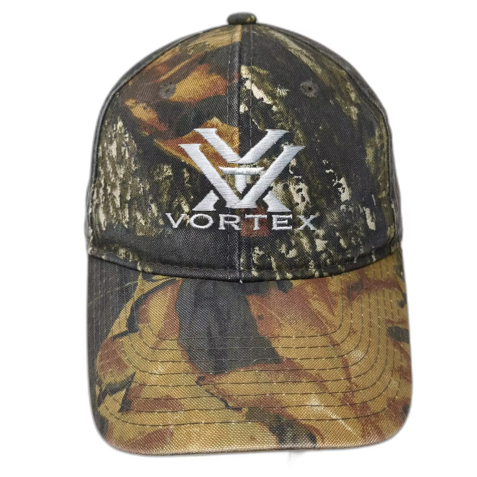Vortex Baseball Cap Green Brown OS Strapback Hat Camo Embroidered Adjustable