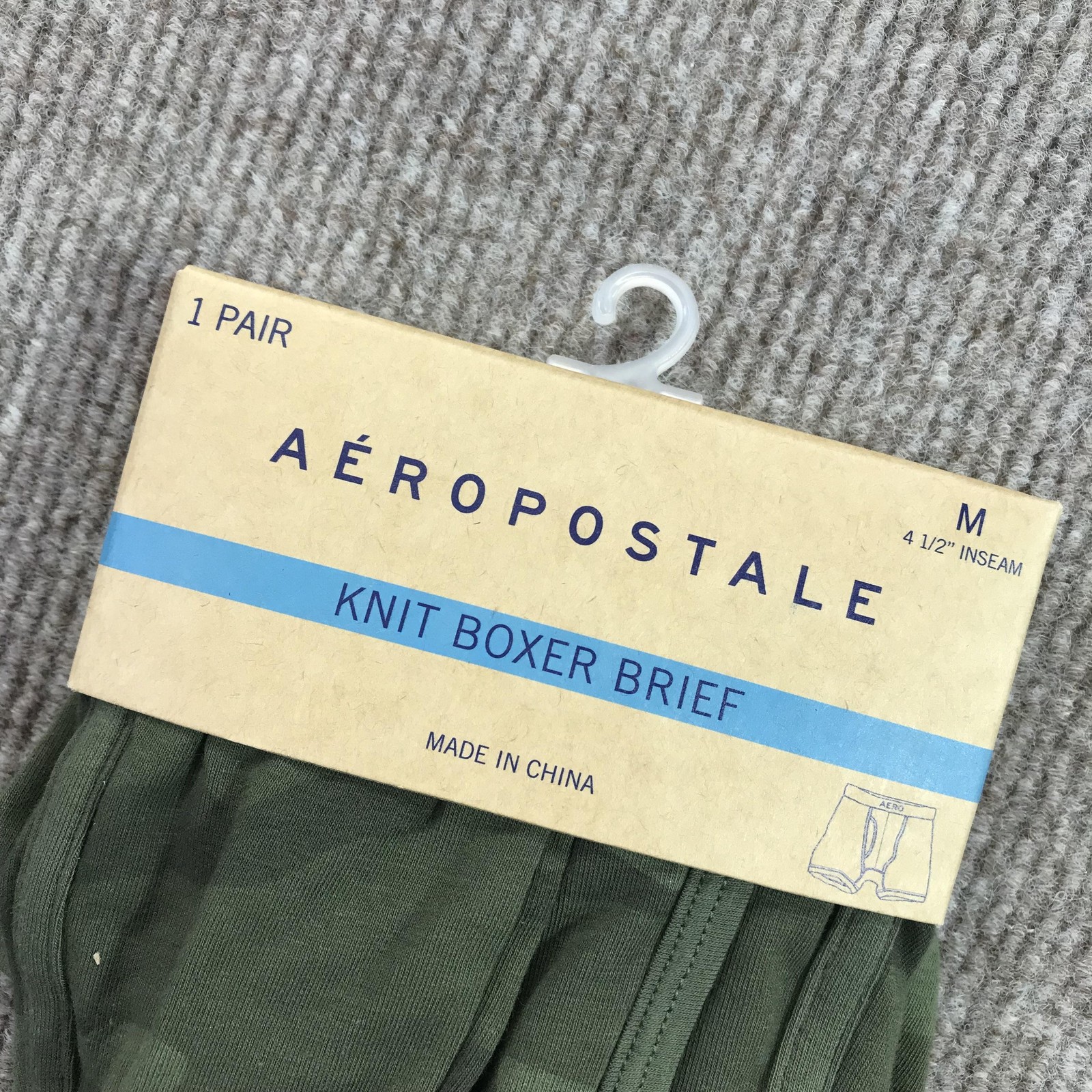 Aeropostale Boxer Brief Mens Medium Green Camo Stretch Logo Waistband Underwear