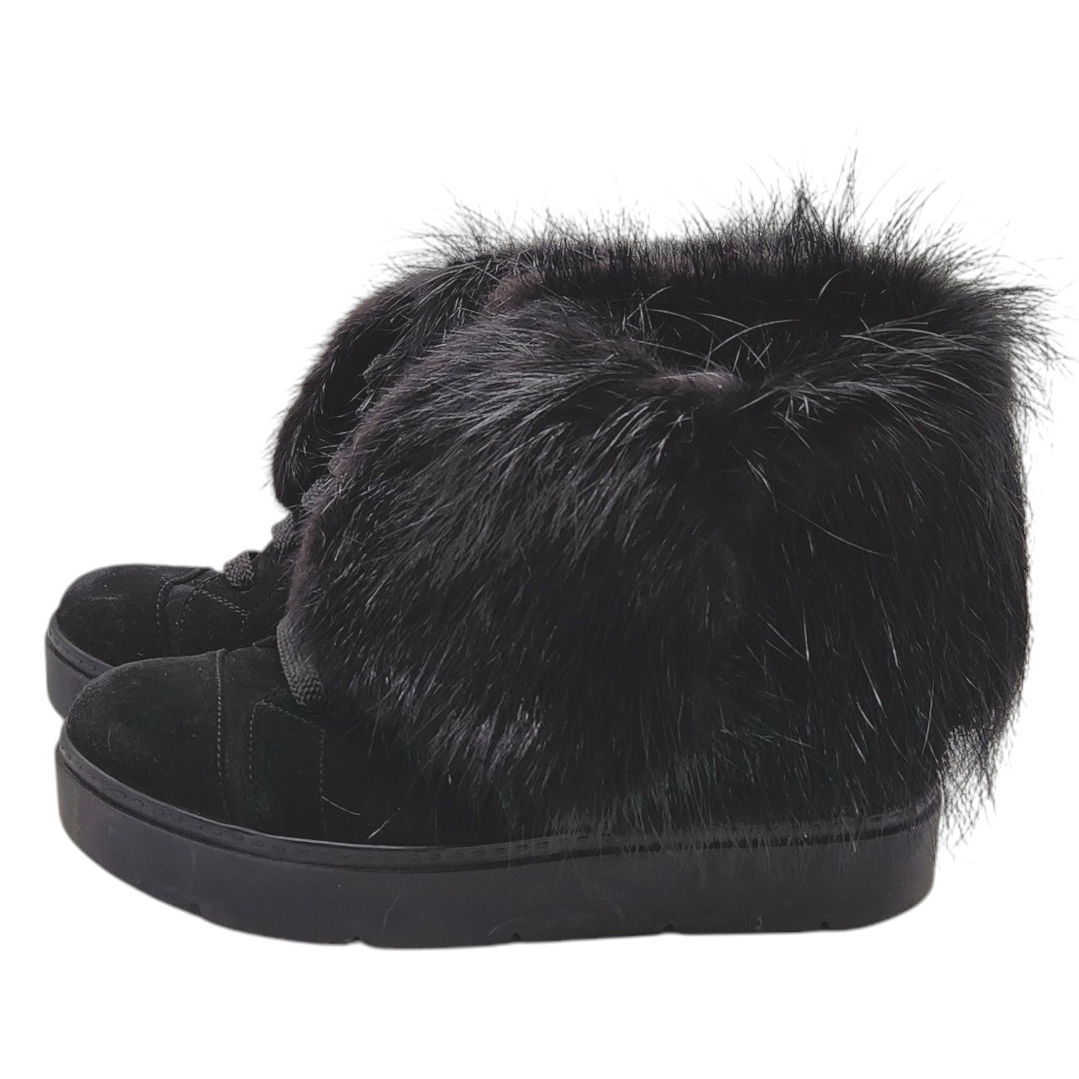 Litvin Mukluk Fur Cuff Platform Ankle Boots Booties 40 US 10 Mall Goth Festival