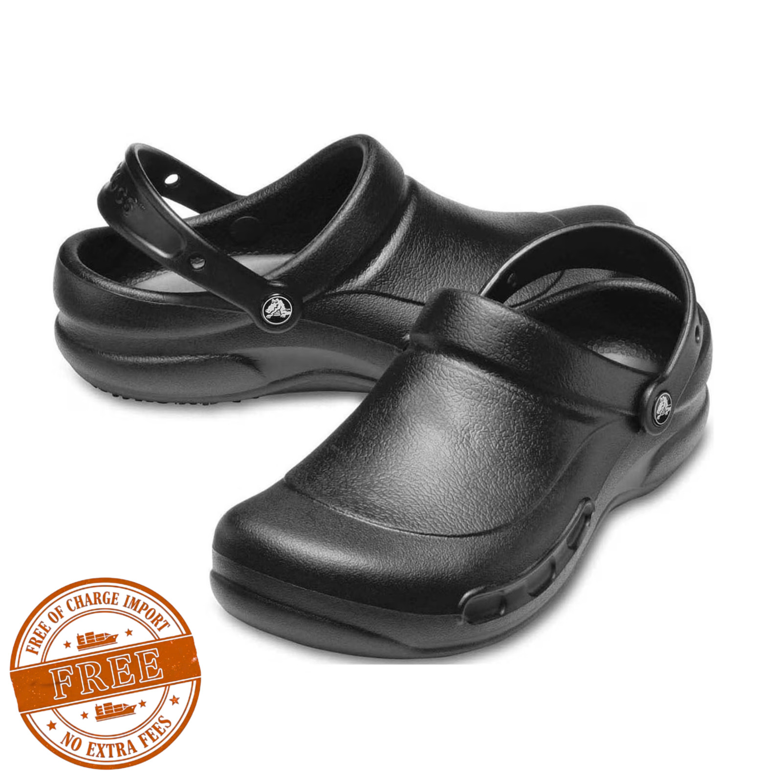 Crocs at Work Unisex Bistro Slip Resistant Clog Lightweight Black Width Medium