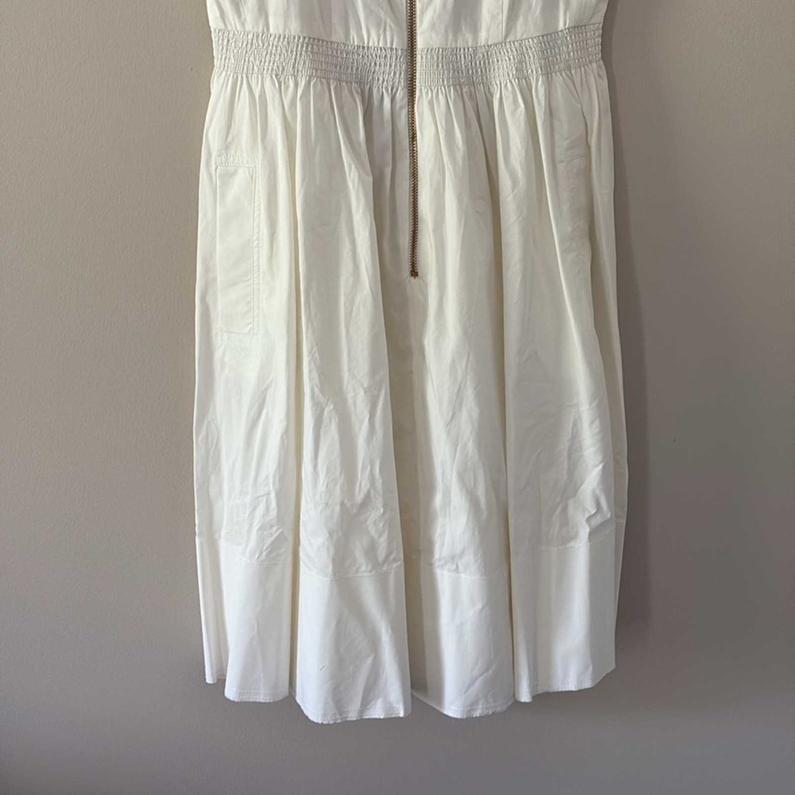 J. Crew Fit-and-flare mini dress cotton poplin structured flare hem white size 4