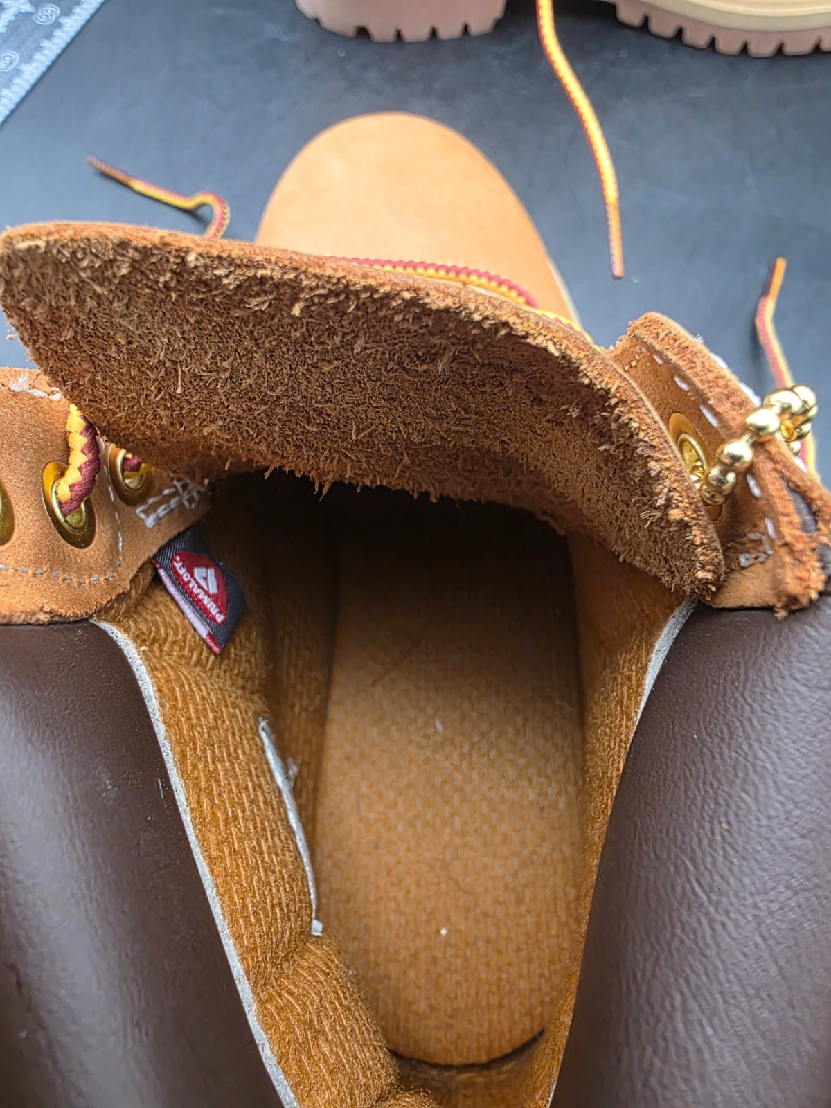 Timberland Boots Size 1 Wheat Premium Waterproof Nubuck