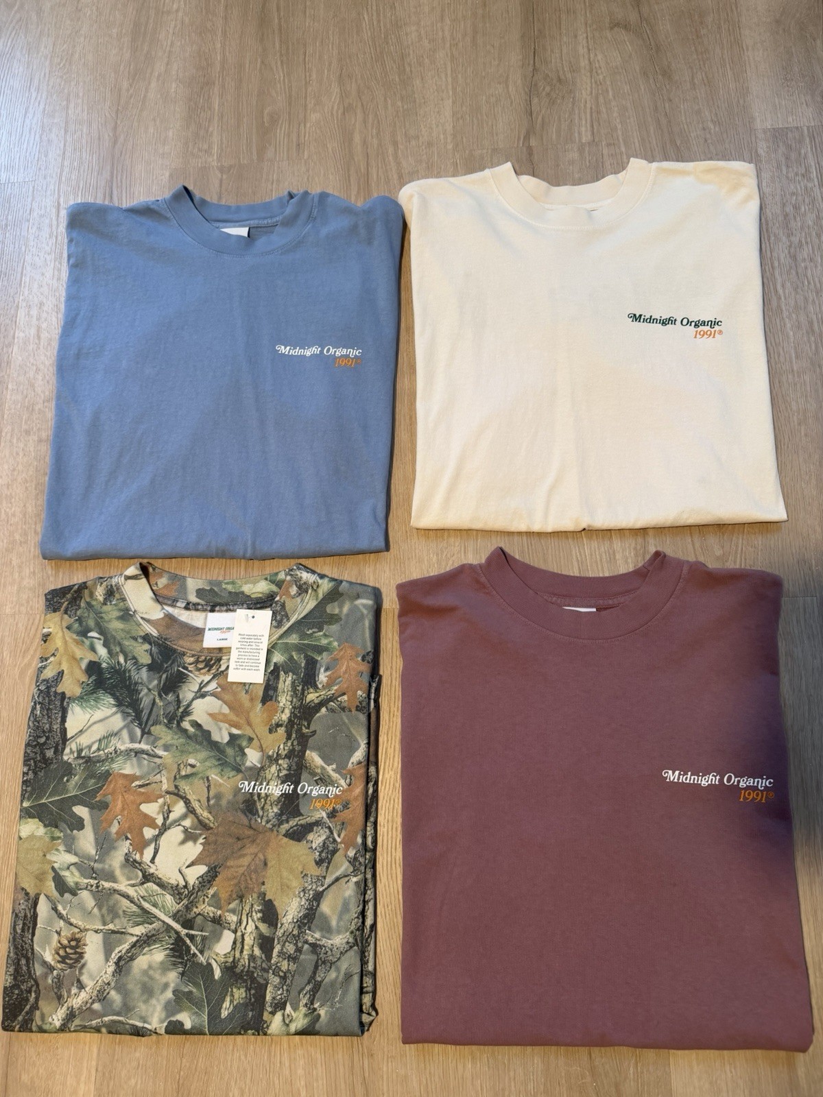 LARRY JUNE x MIDNIGHT ORGANIC – HEALTHY & ORGANIC – PUFF TEE BUNDLE – NEW SIZE L