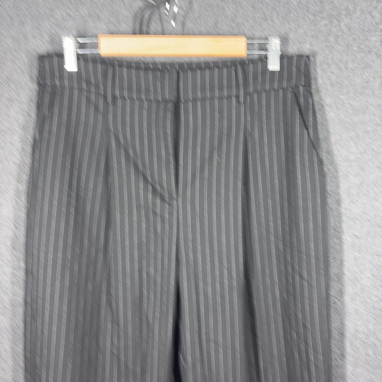 Decjuba Dress Pants Womens 14 Grey Pinstripe Straight Leg Lined Workwear Office