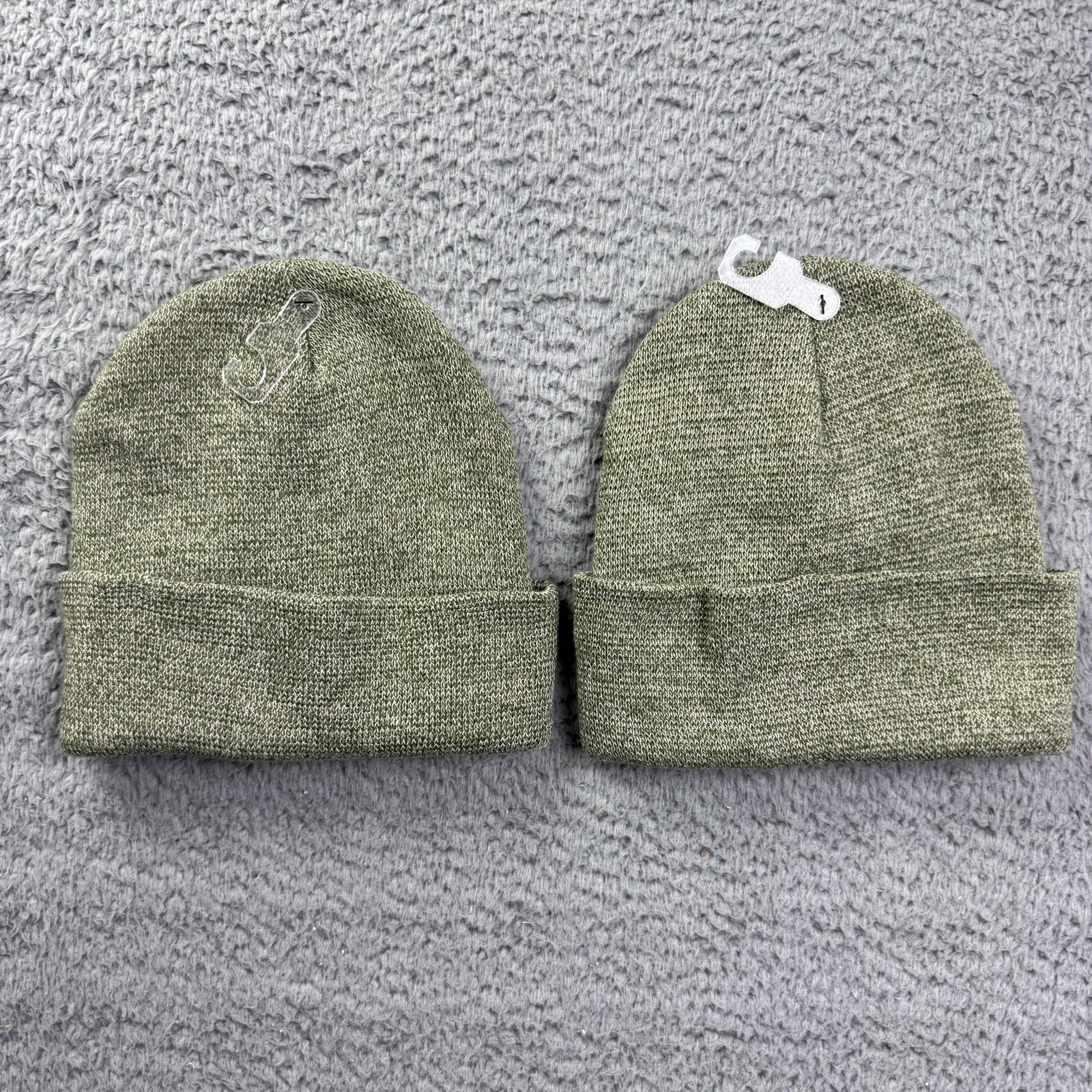 Goodfellow & Co Hat Beanie One Size Mens Green Cuffed Knit Recycled Polyester