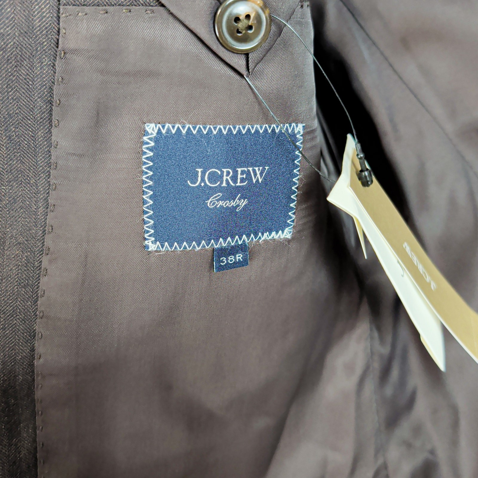 J.Crew Crosby Classic fit Suit Jacket Italy Wool herringbone 38R NWT $498
