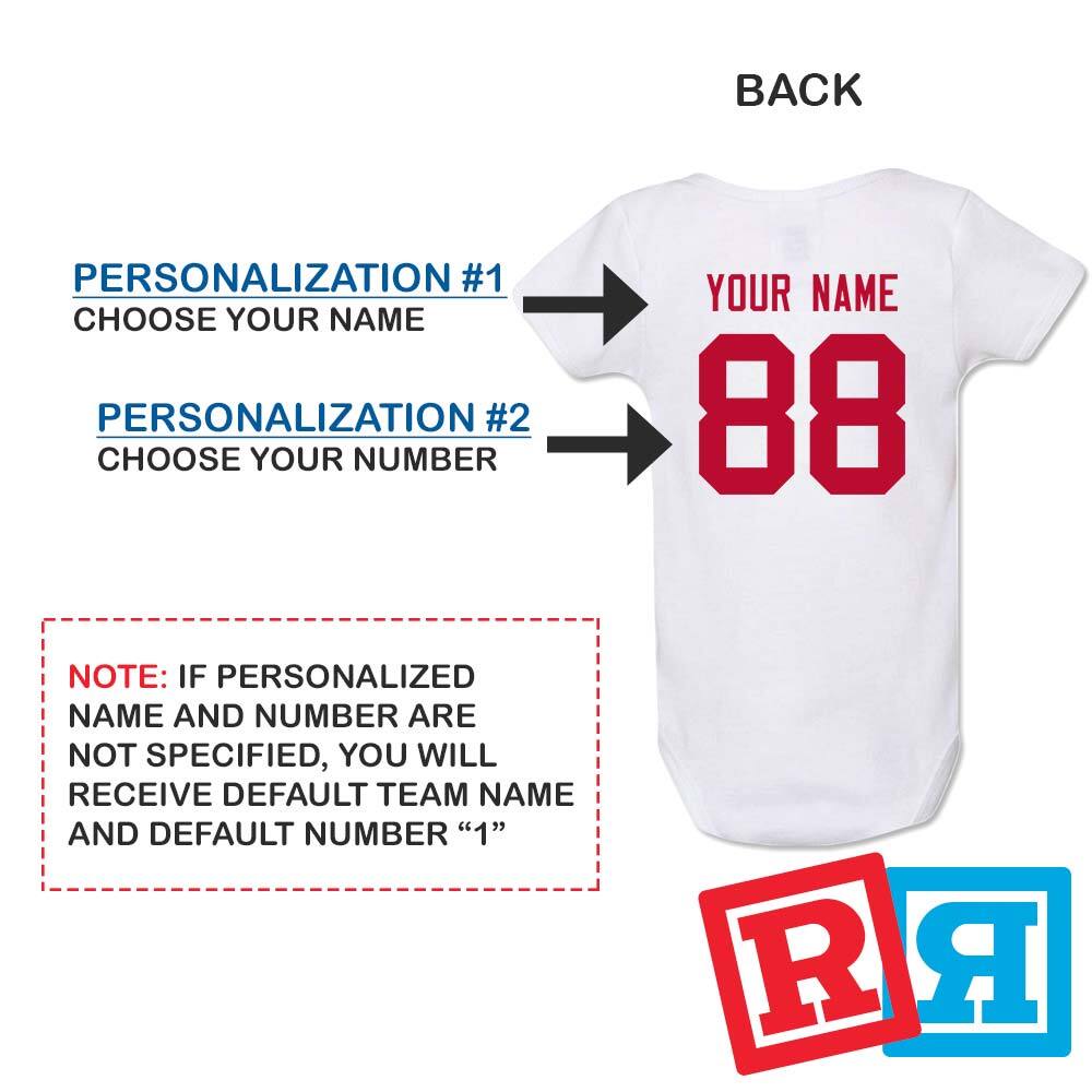 Personalized Ohio State Buckeyes Gerber Baby Onesie® Cotton Custom Bodysuit