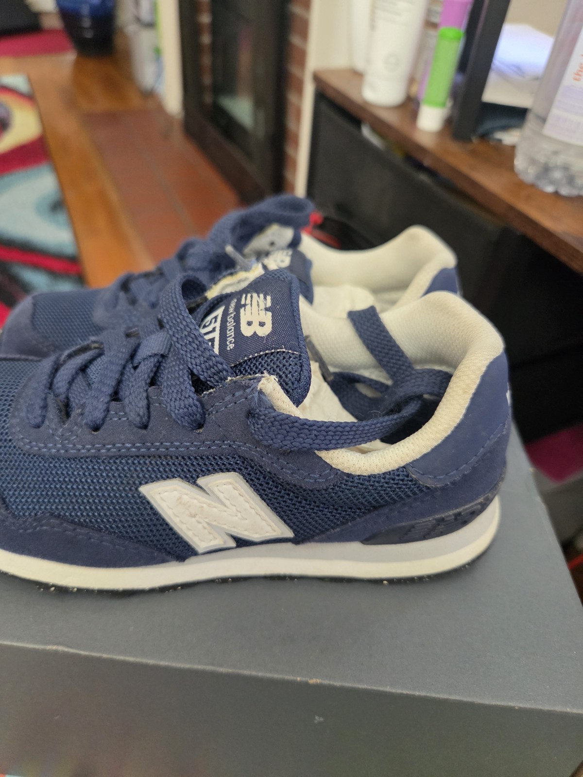 New Balance 515 Boys’ Navy White Low Top Sneakers US Size 12.5K Breathable