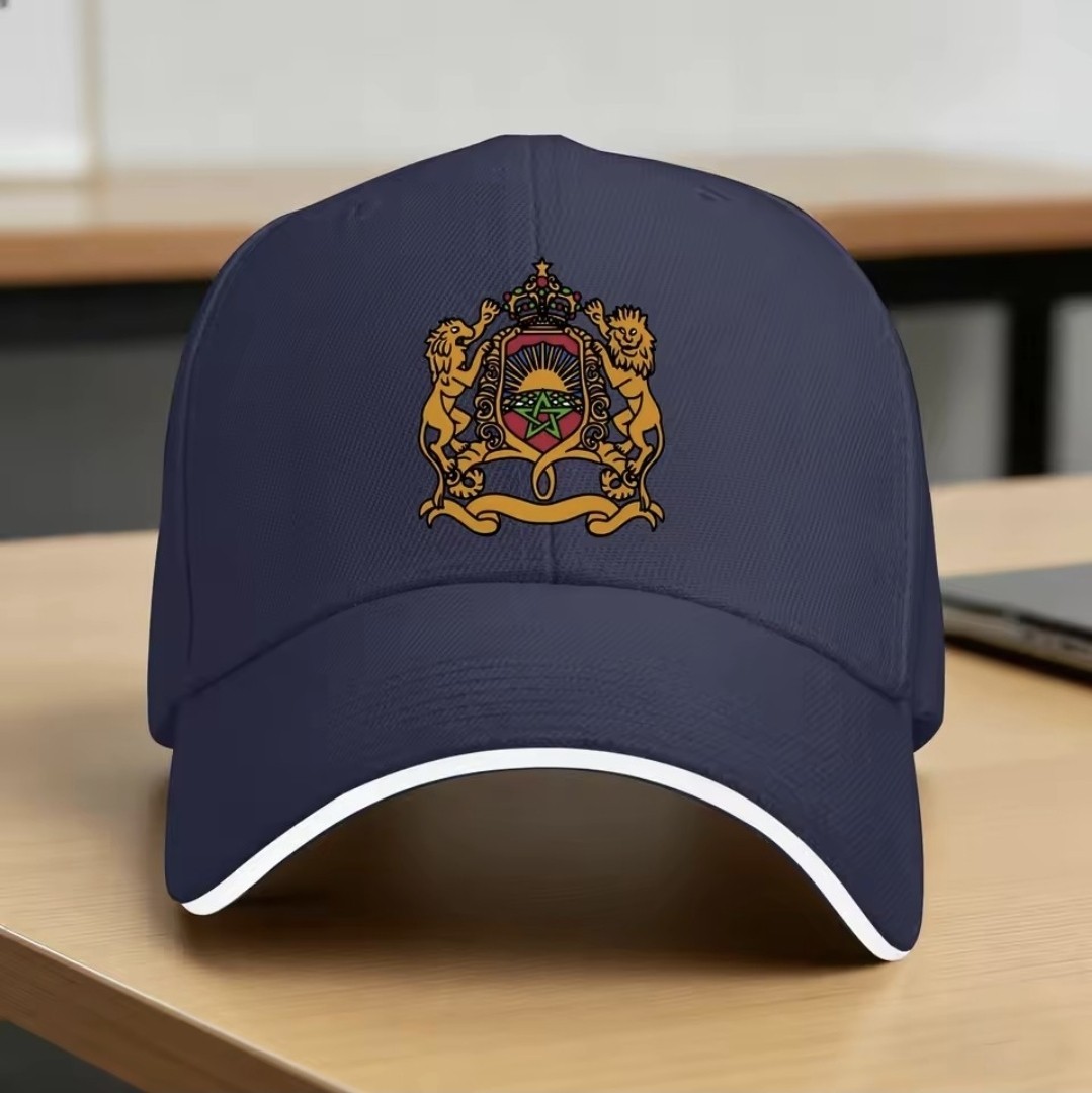 Moroccan Royal Crest Baseball Cap, Morocco Hat, Moroccan Heritage Cap Adjustable