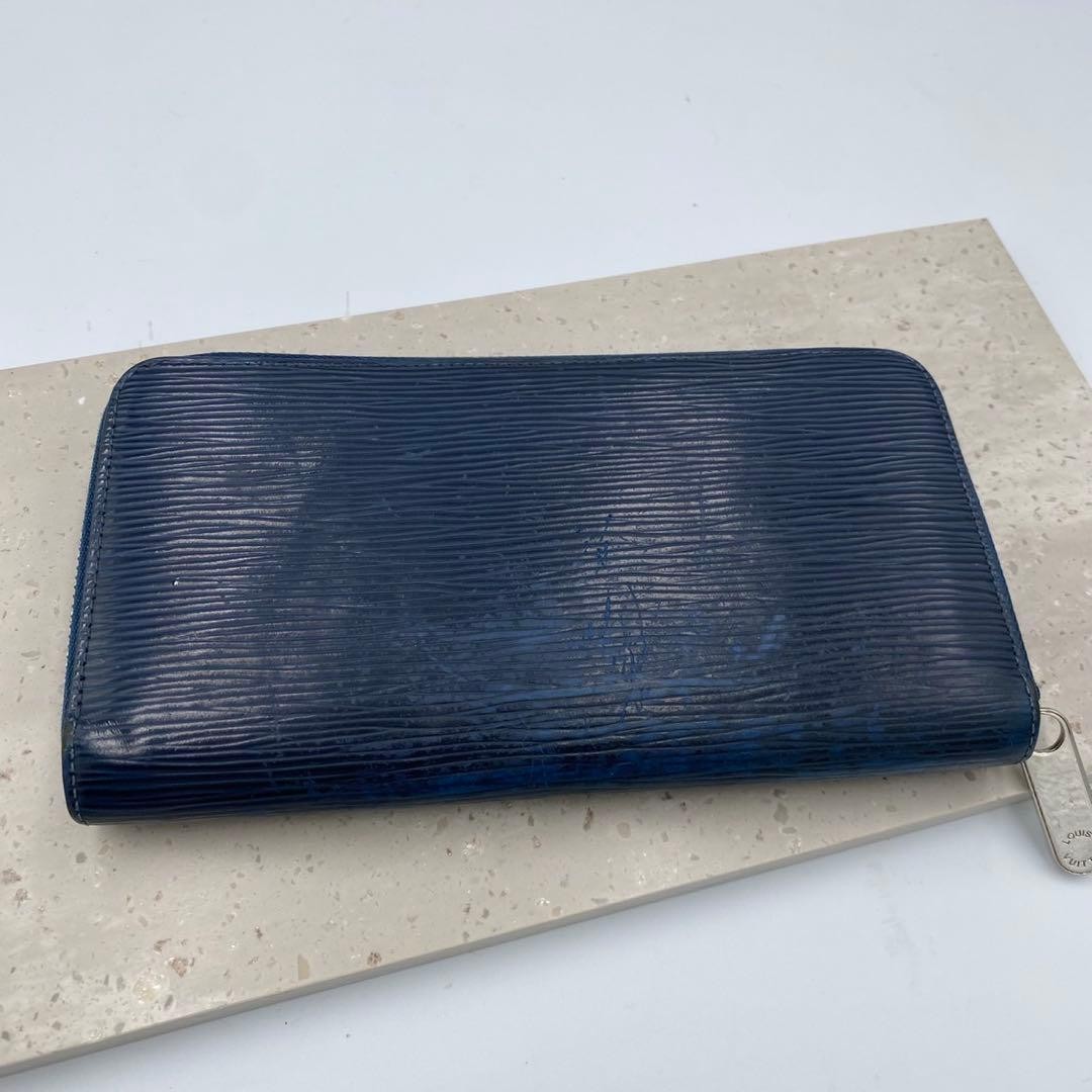 [Authenticated] Louis Vuitton Long Wallet Epi Navy Coin Case 75
