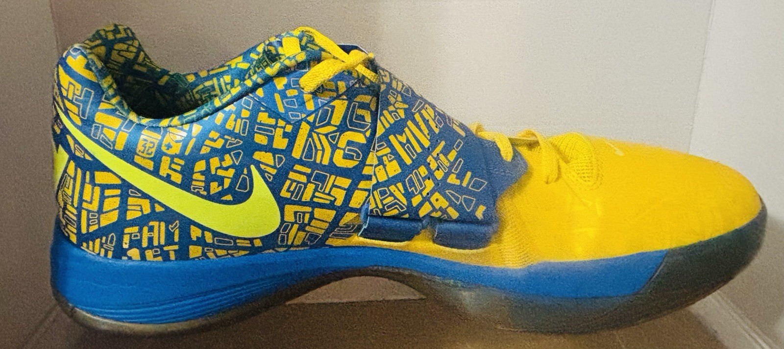 Nike Zoom KD 4 2012 QAM Scoring Title Sz 18 Promo Sample Blue/ Yellow Curry