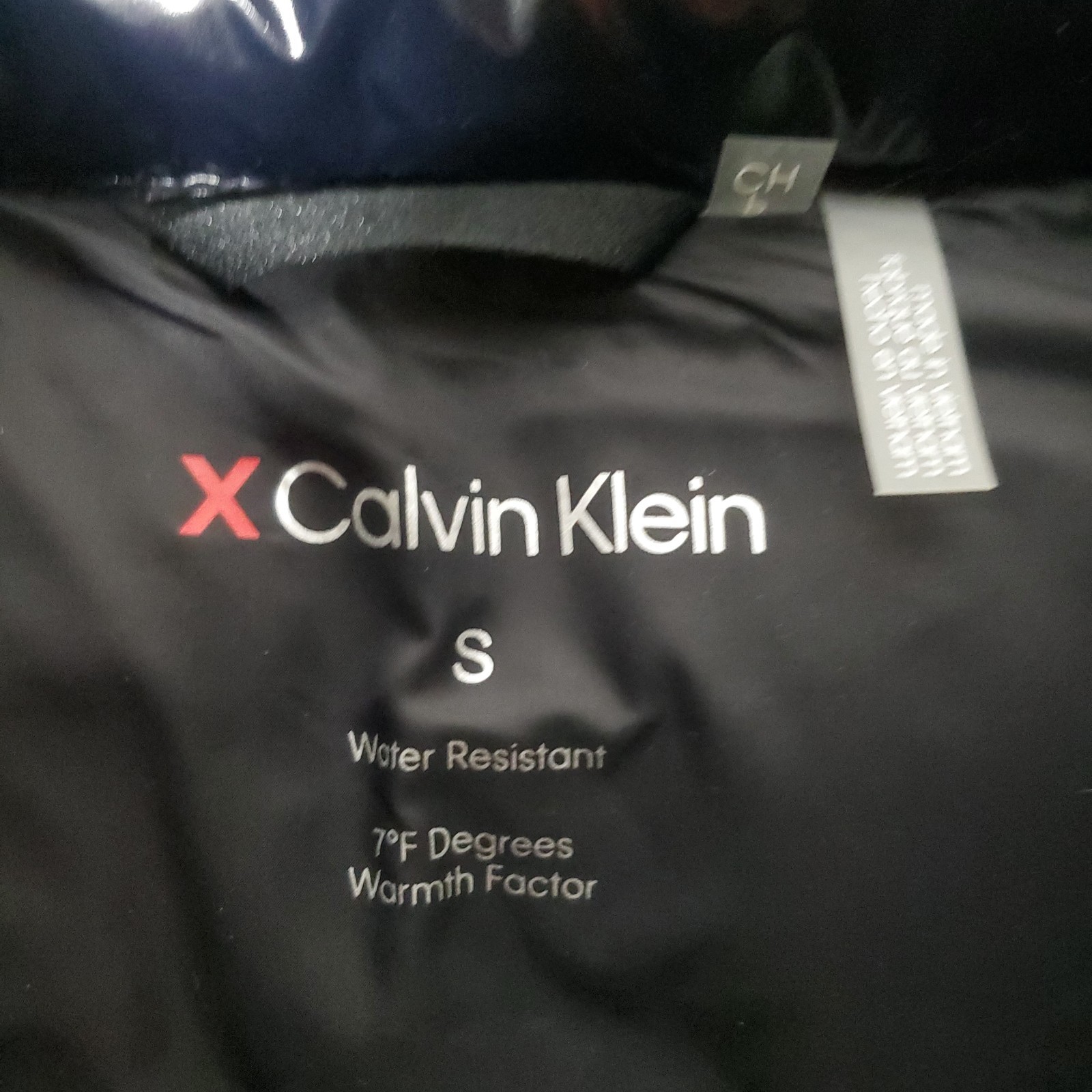 NWT $225.00 Calvin Klein Mens Water Resist Puffer Jacket Navy Blue Size Small