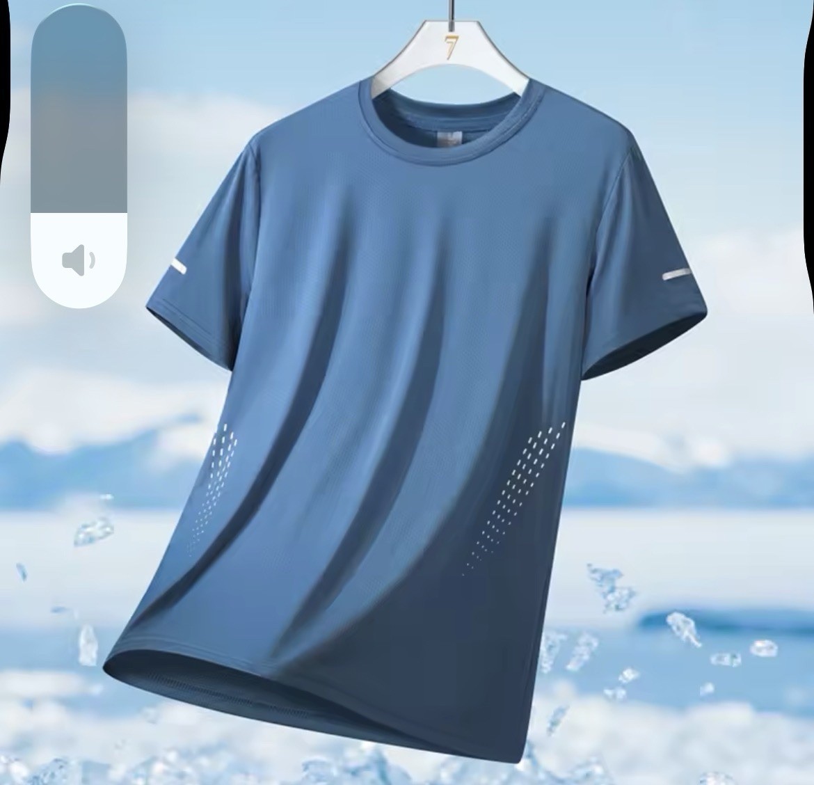 Men Running T-Shirt Ice Silk Quick Dry Breathable Reflective Sports 5XL