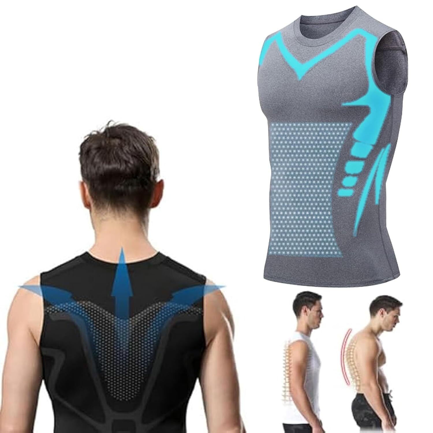 Evolv-Off Compression Shirt, V-Boost 2025 New Version Ionic Shaping Sleeveless