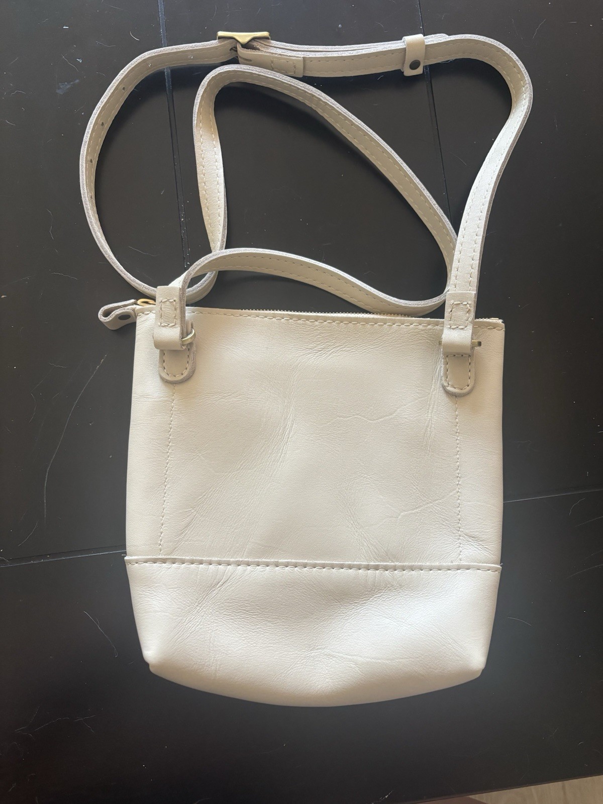 Portland Leather Festival Bag -Bone colored