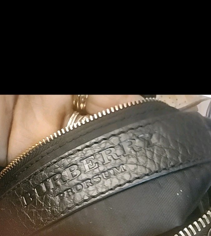 Authentic Burberry Prosum Check Print Leather Trimmed Top Handle Satchel Hanbag