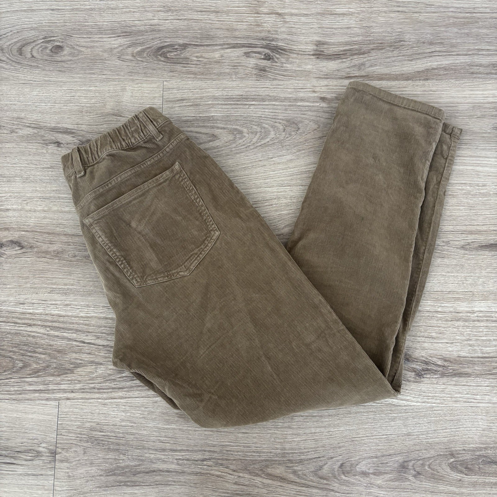 Bearbottom Brown Corduroy Stretch Tag M 32” 32×30 Elastic Waist Outdoor Pants