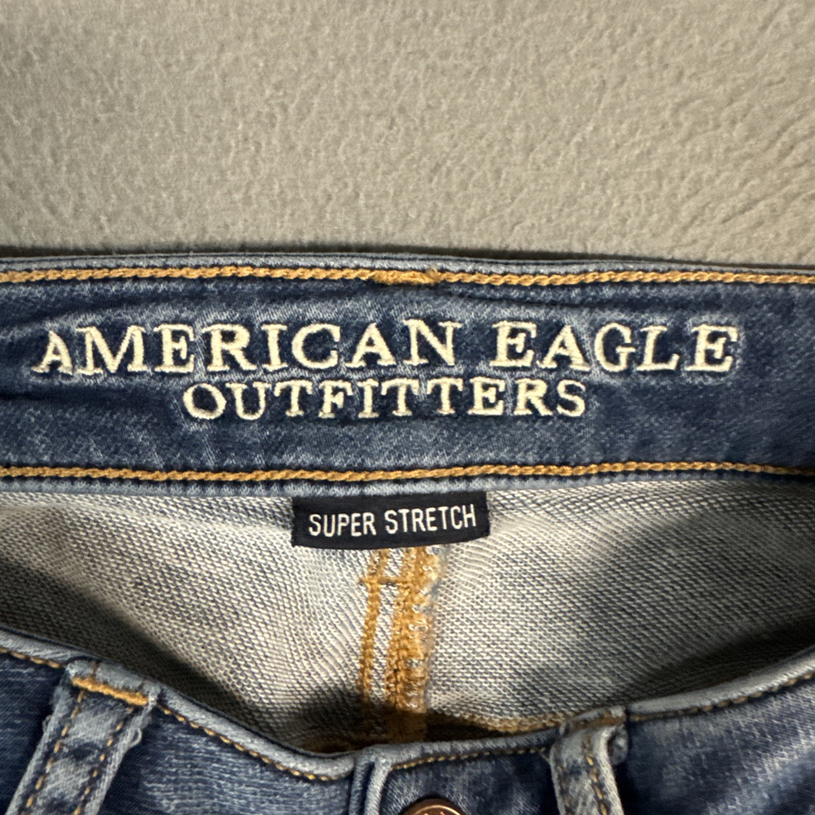 American Eagle Jeans Womens 0 Long Blue Jegging Ankle Stretch Distressed Denim