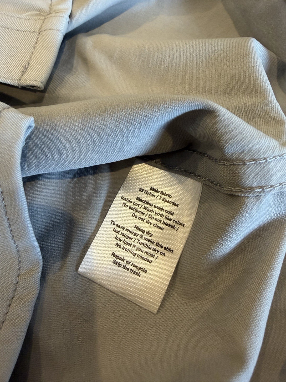 Poncho The San Saba Long Sleeve Shirt in Grey Men’s Size Large Slim Fit