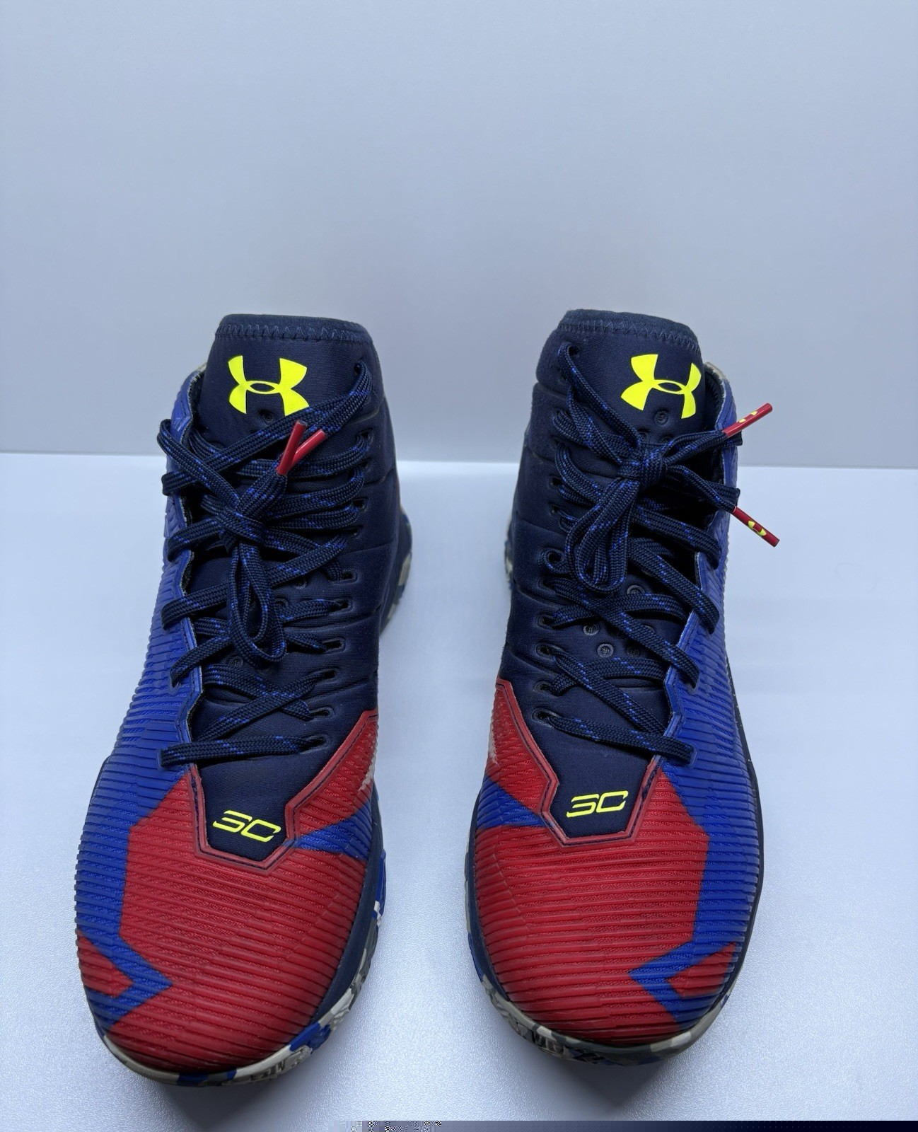 Rare Under Armour Curry 2.5 Team Royal Red White Size 9 Basketball Shoes