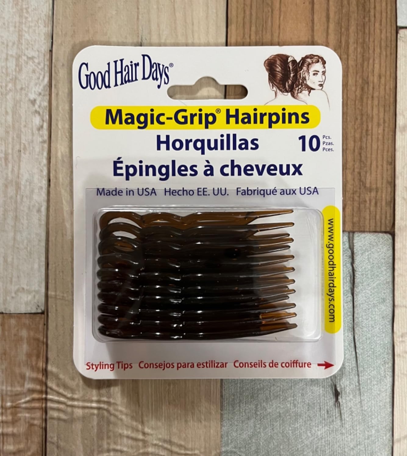 Hair Pins Plastic U-Shaped Magic Grip Hairpins Strong Durable Pins for Fine New