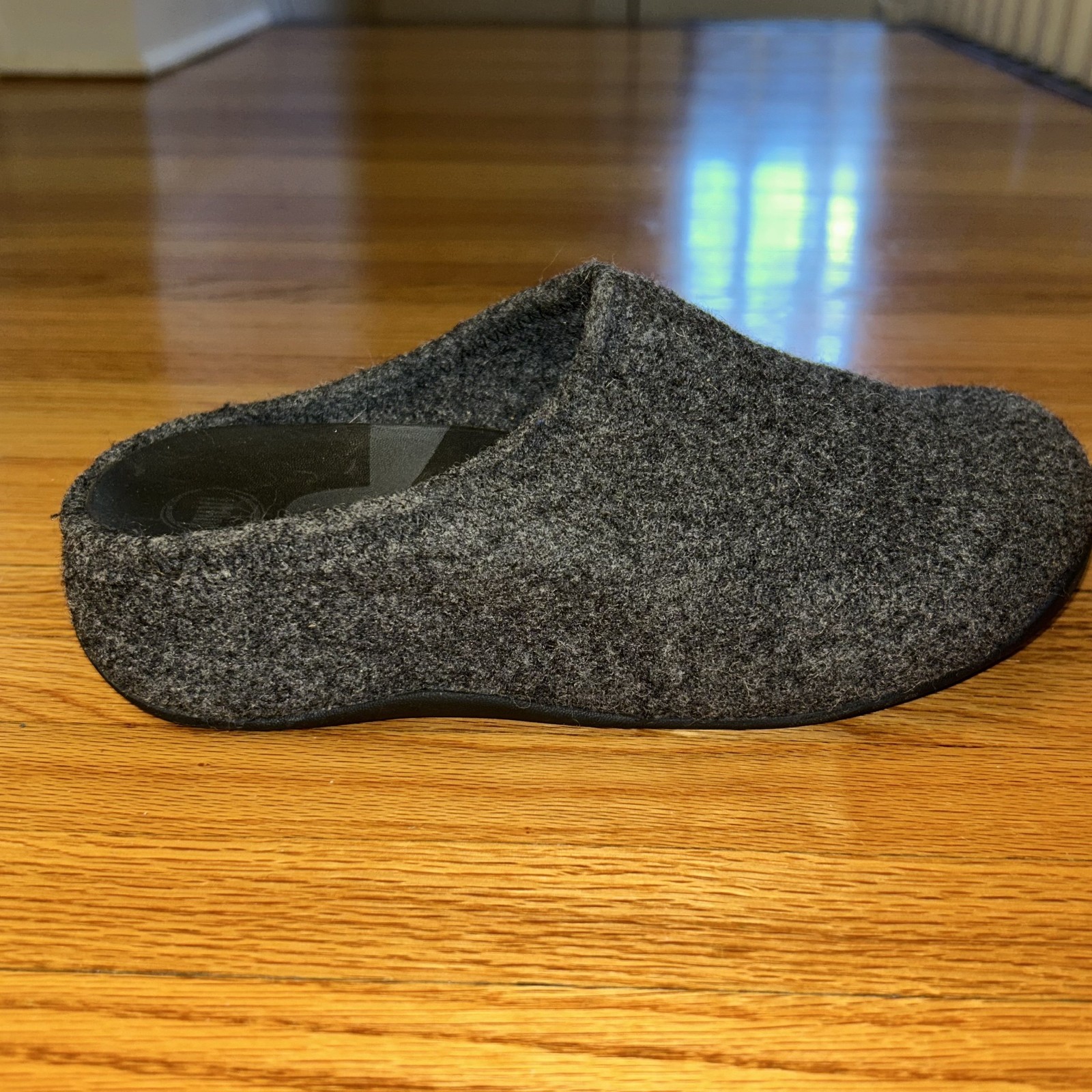 FitFlop Shuv Women Size 7 Gray Felted Wool Clogs MicroWobbleboard