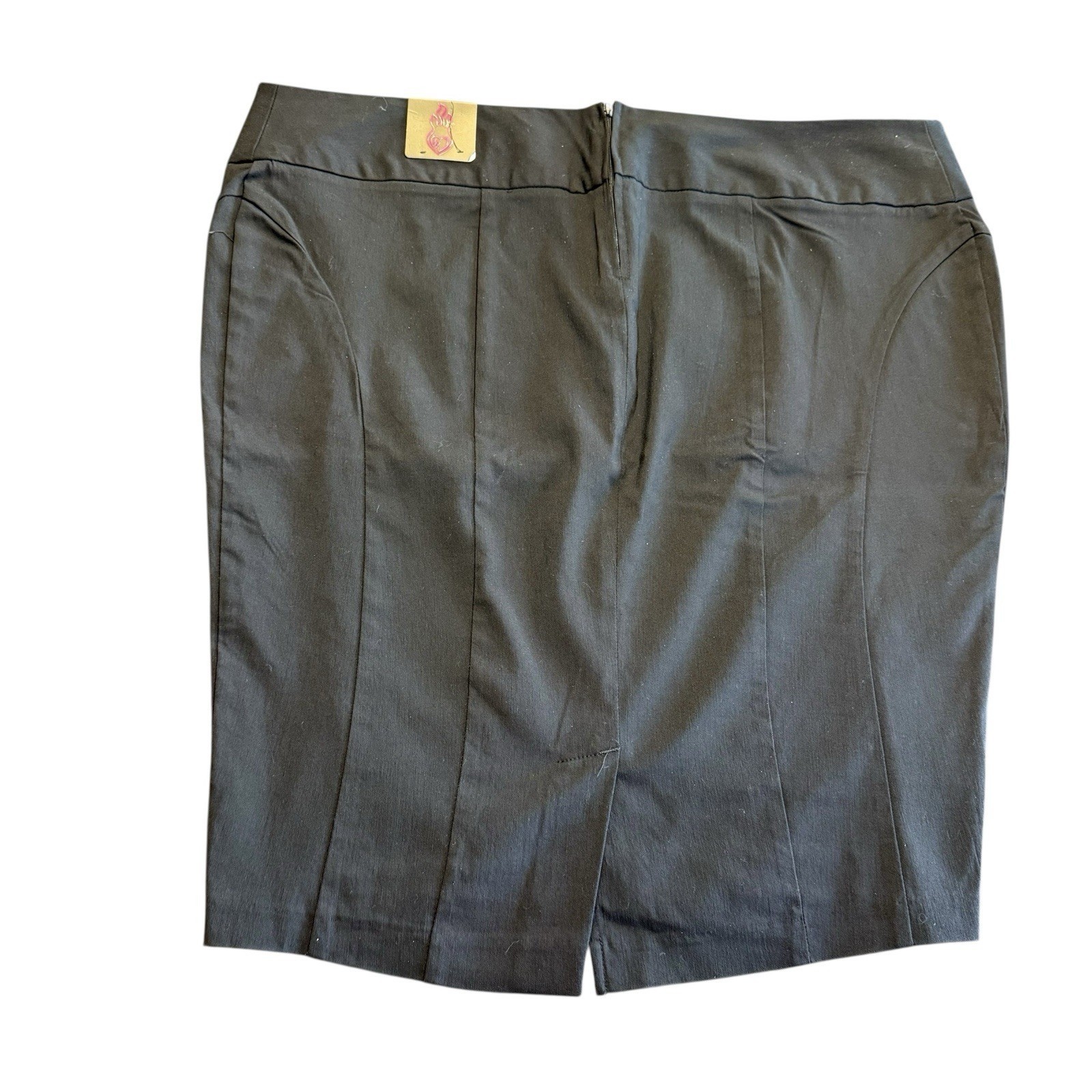 Black Pencil Skirt Plus Rayon Nylon Spandex 515611-004 Sz 18 NEW