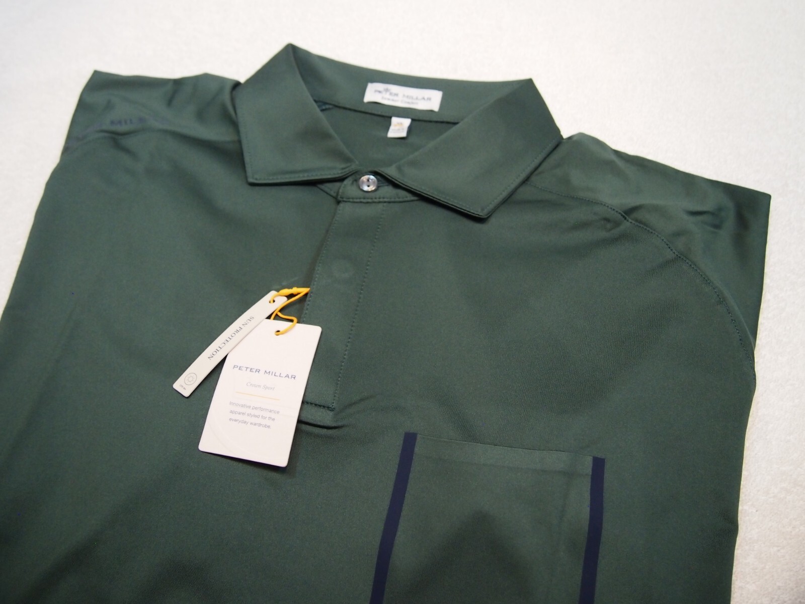 Peter Millar Performance Fabric Forge Jersey Polo Golf Shirt NWT XL $98 Balsam