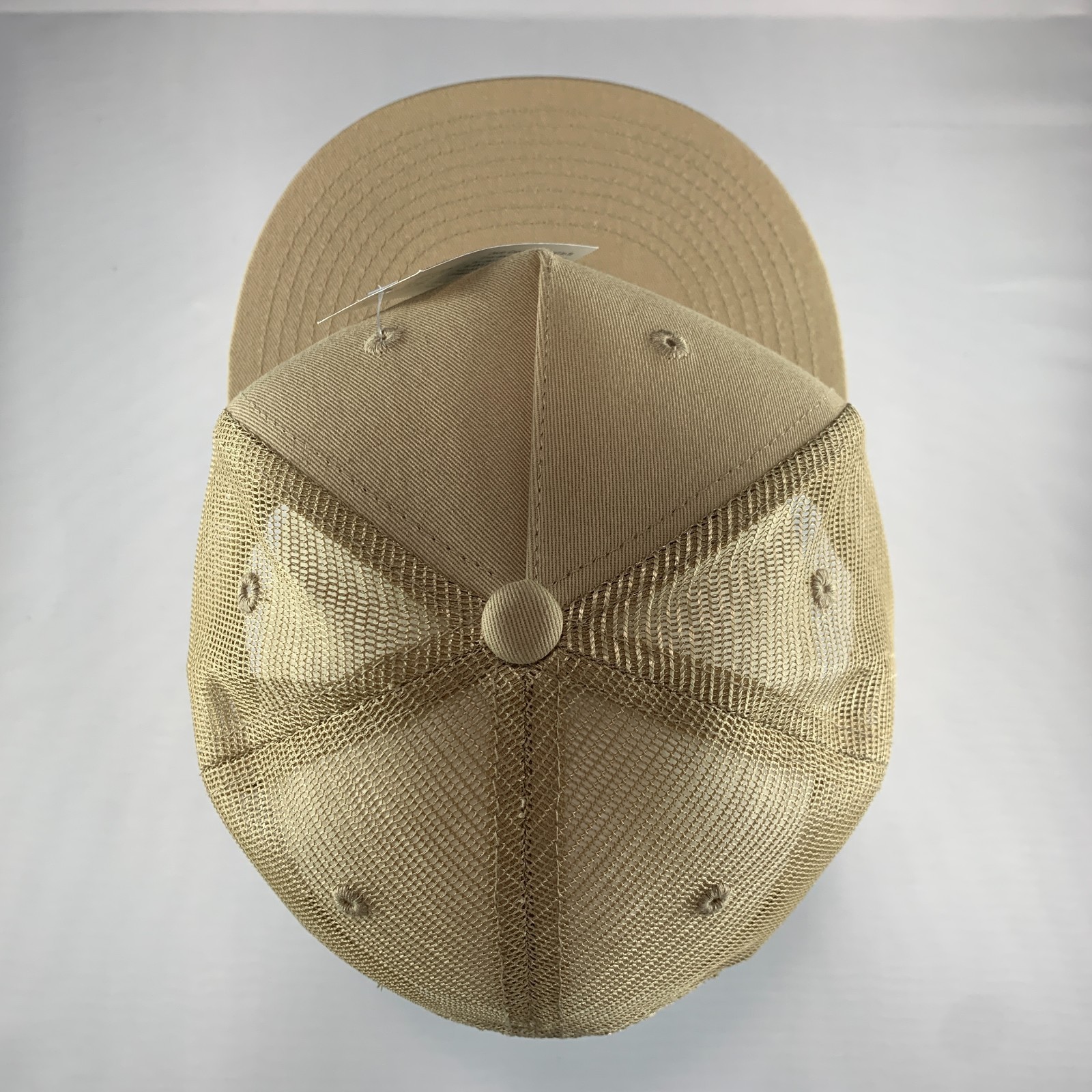 5 Panel Flat Bill Trucker Cap – Khaki (Decky 1040-KHA, New with Tags)