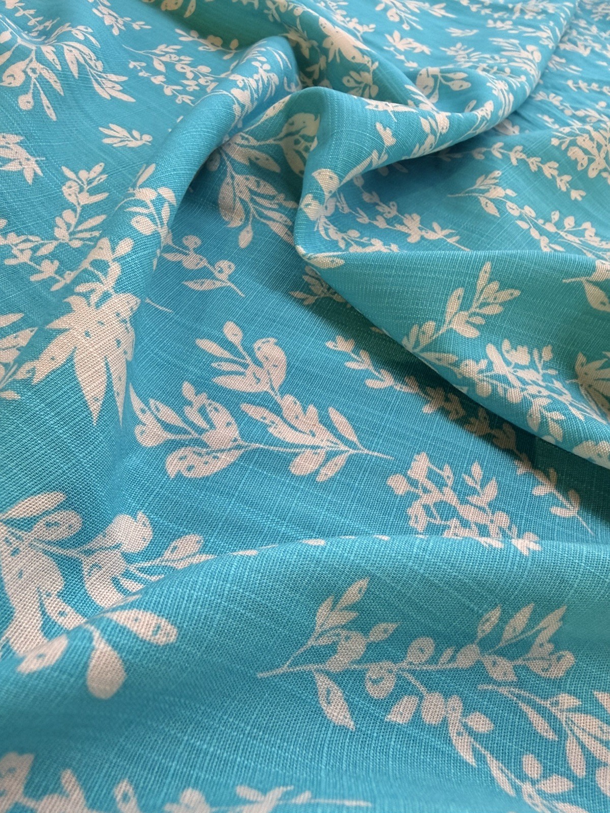 Rayon Slub Print Fabric By The Yard
