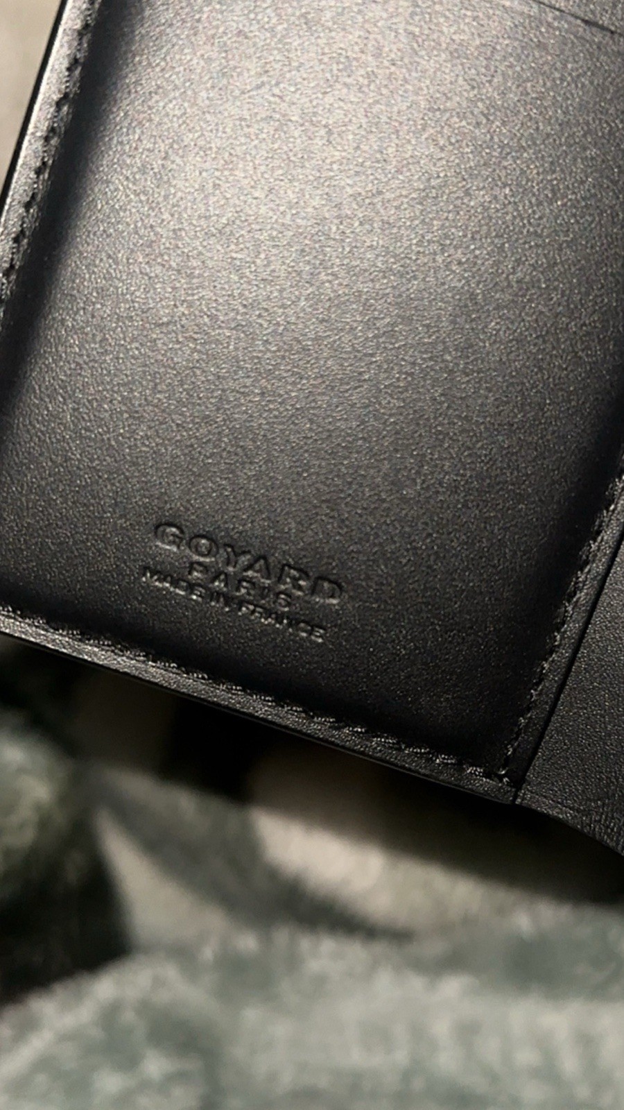 Goyard Saint-Pierre Card Case Wallet Logo Accent Black/Tan