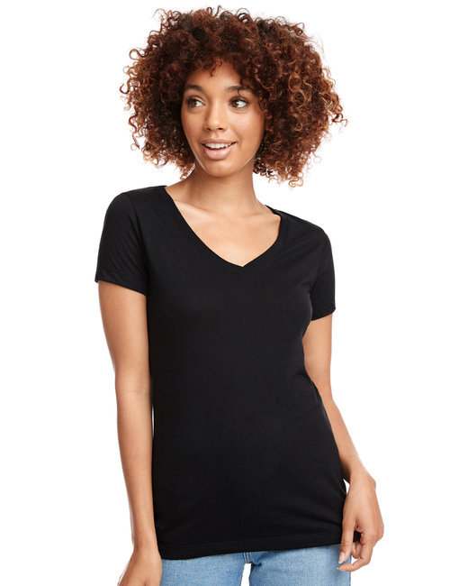 Next Level Apparel Women’s Short Sleeve Ideal Lightweight V-Neck T-Shirt – 1540