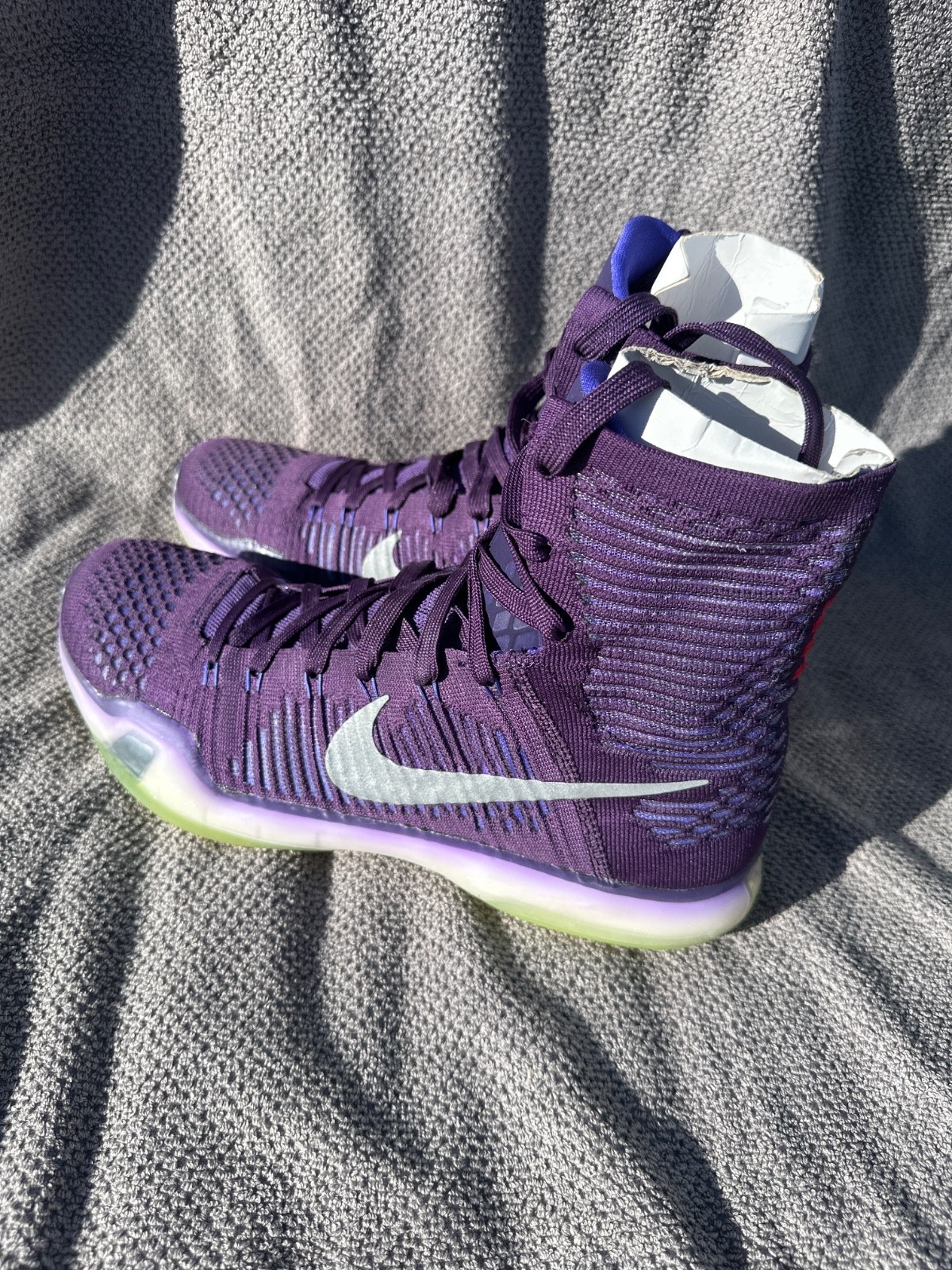 Nike Kobe 10 Elite High Team Men Size 11 Purple 718763 505