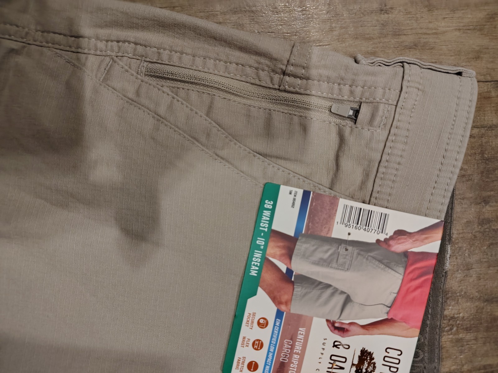 Men’s Shorts Copper And Oak Brand Size 38 Tan New With Tags #170