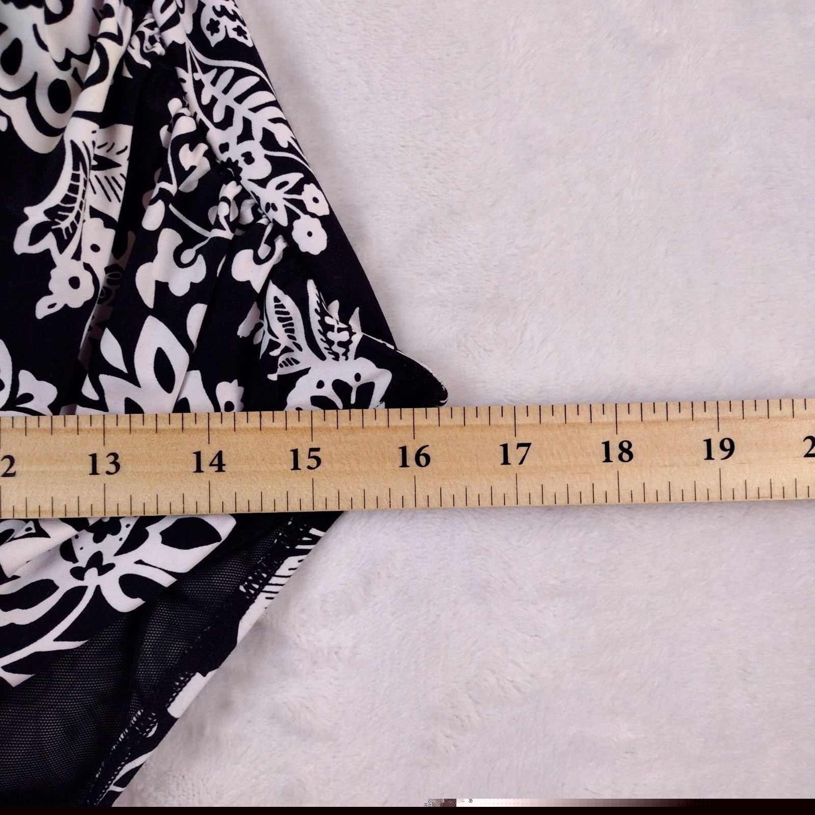 Sea Level Australia Floral Underwire One Piece Swimsuit Black White US 12