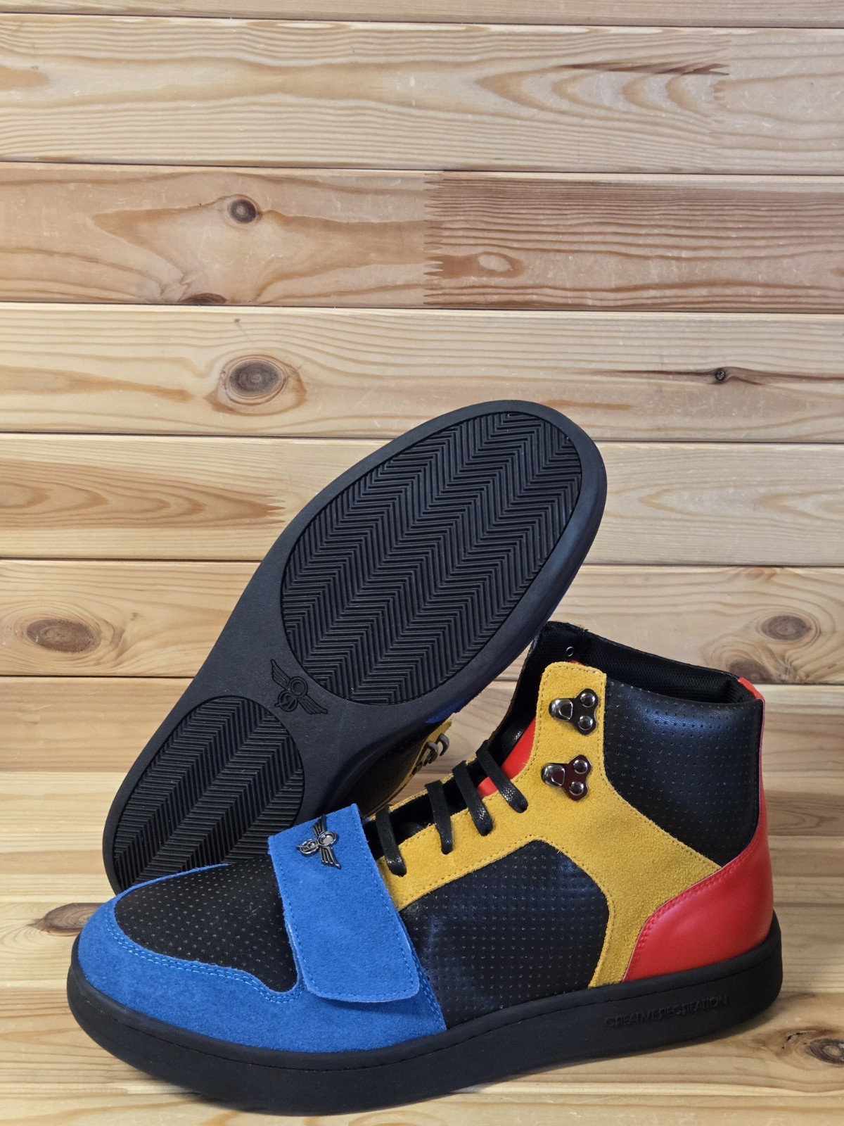 Size 10.5 – Creative Recreation Cesario Lux Men’s Shoes Black Red Gold