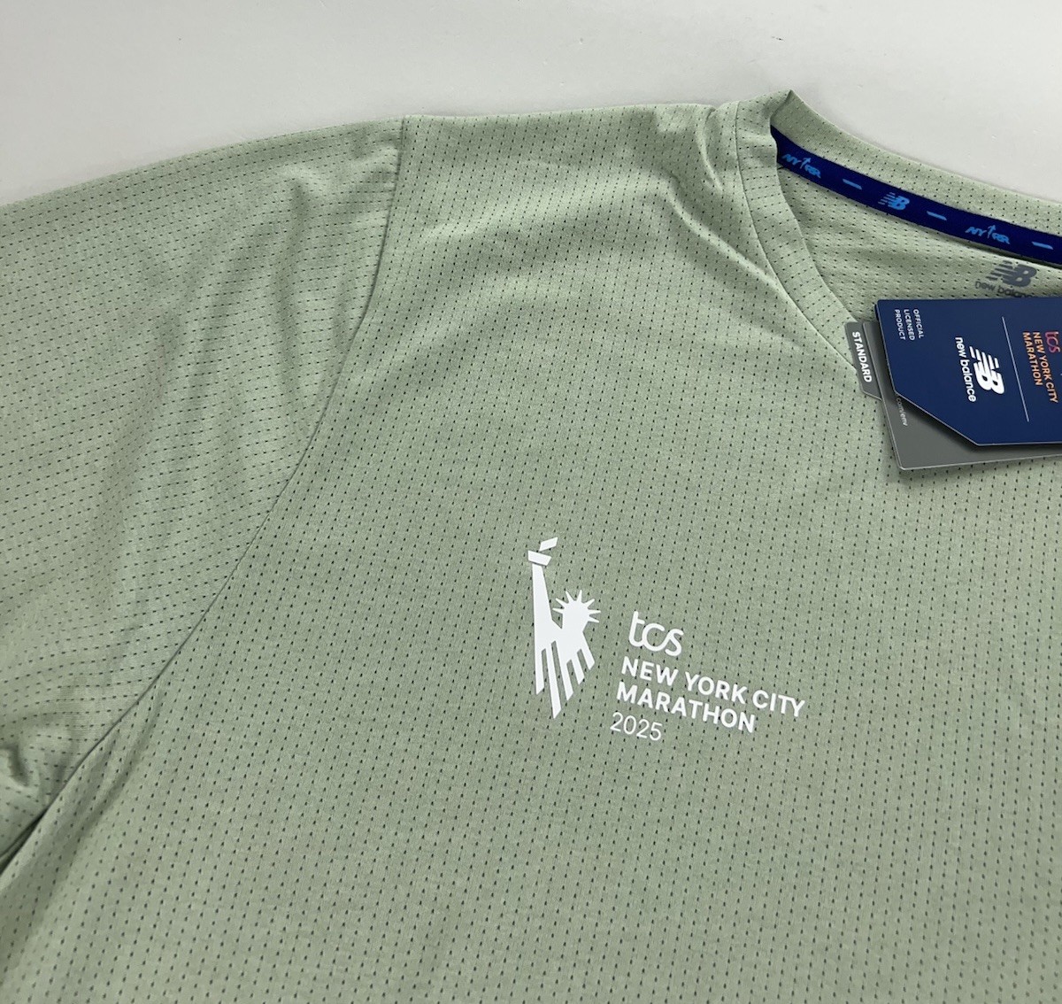 NEW New Balance Athletics New York City Marathon 2025 Running Mens Shirt Green