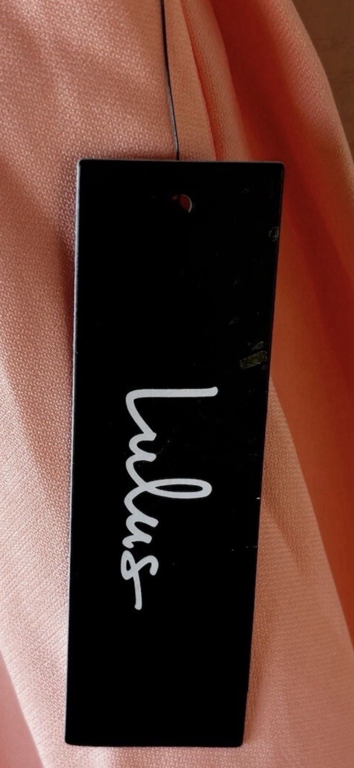 NWT~Darling*Lulus Dress SIZE Medium Skater Peach Orange Fit Flare FOR Summer